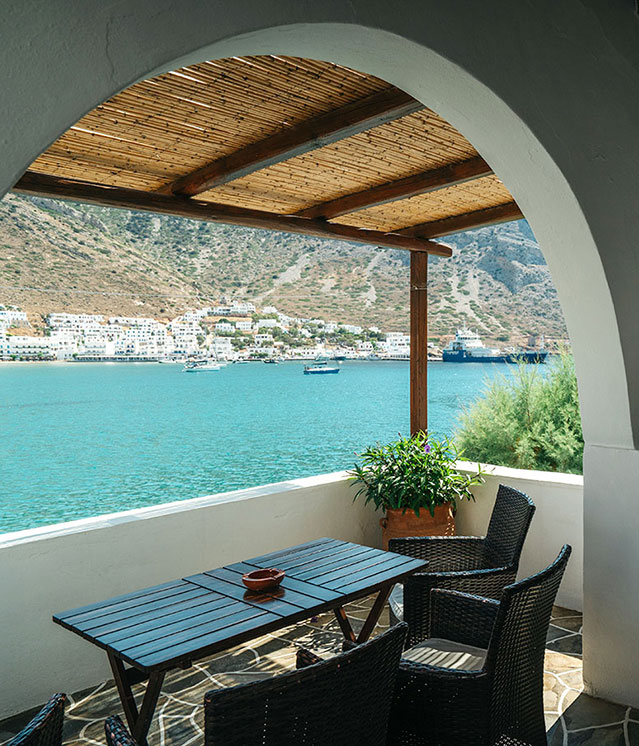 Private veranda with sea view
