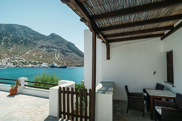 Private veranda with sea views